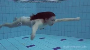 Roxalana swims like a fish with her tight pussy
