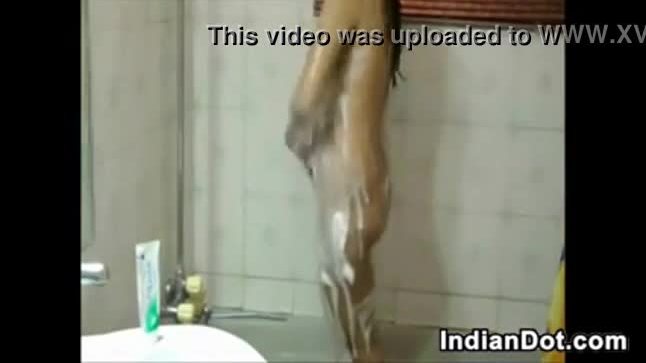 Cute Indian Washes Her Beautiful Body