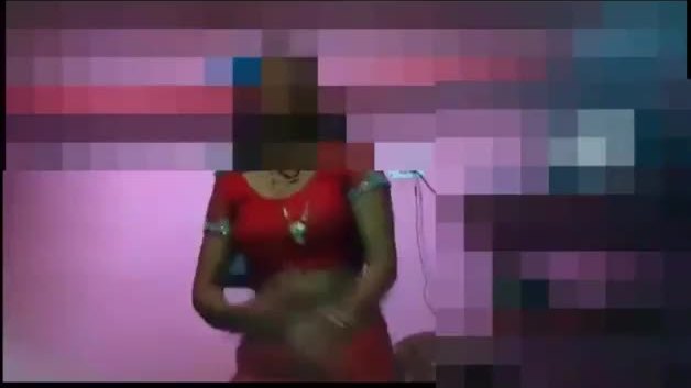 Desi north Indian housewife dances and strip her dress one by one