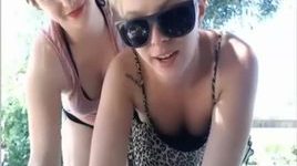 2 Girls Stripping Outside