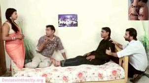 Indian Bhabhi Fucked By Three Man