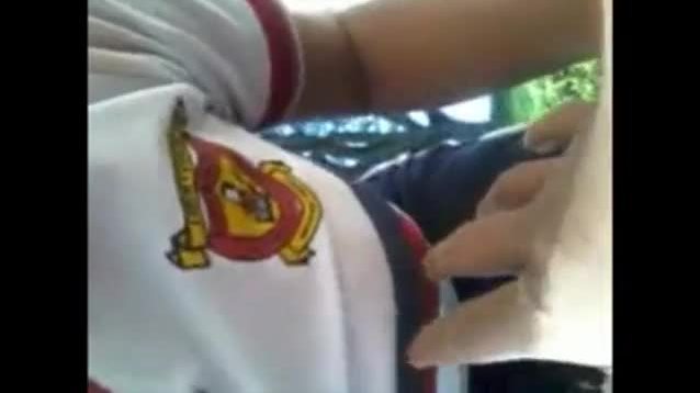 Indian 20y Old COLLEGE teen in uniform sucks SENIOR cock in Public Outdoor