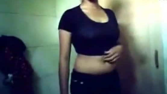 Indian Chandigarh college teen young body self records in Bathroom for me MMS