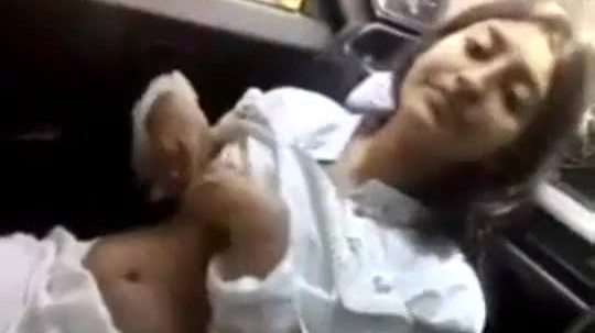 Sweet Indian girl sucks in the car