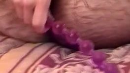 Gay aunty queen handling dildo