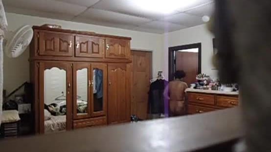 Desi stepmom caught after bath using hidden cam