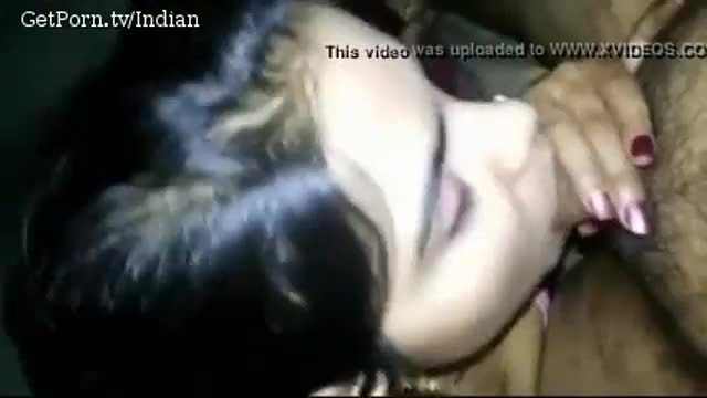 Indian slut sucking on cock hard