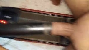 Vacuum cleaner sucking desi dick