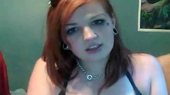 Chubby redhead emo teen making out