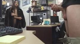Native Girl In Fur Coat Sucking Dick In Pawn Shop Office